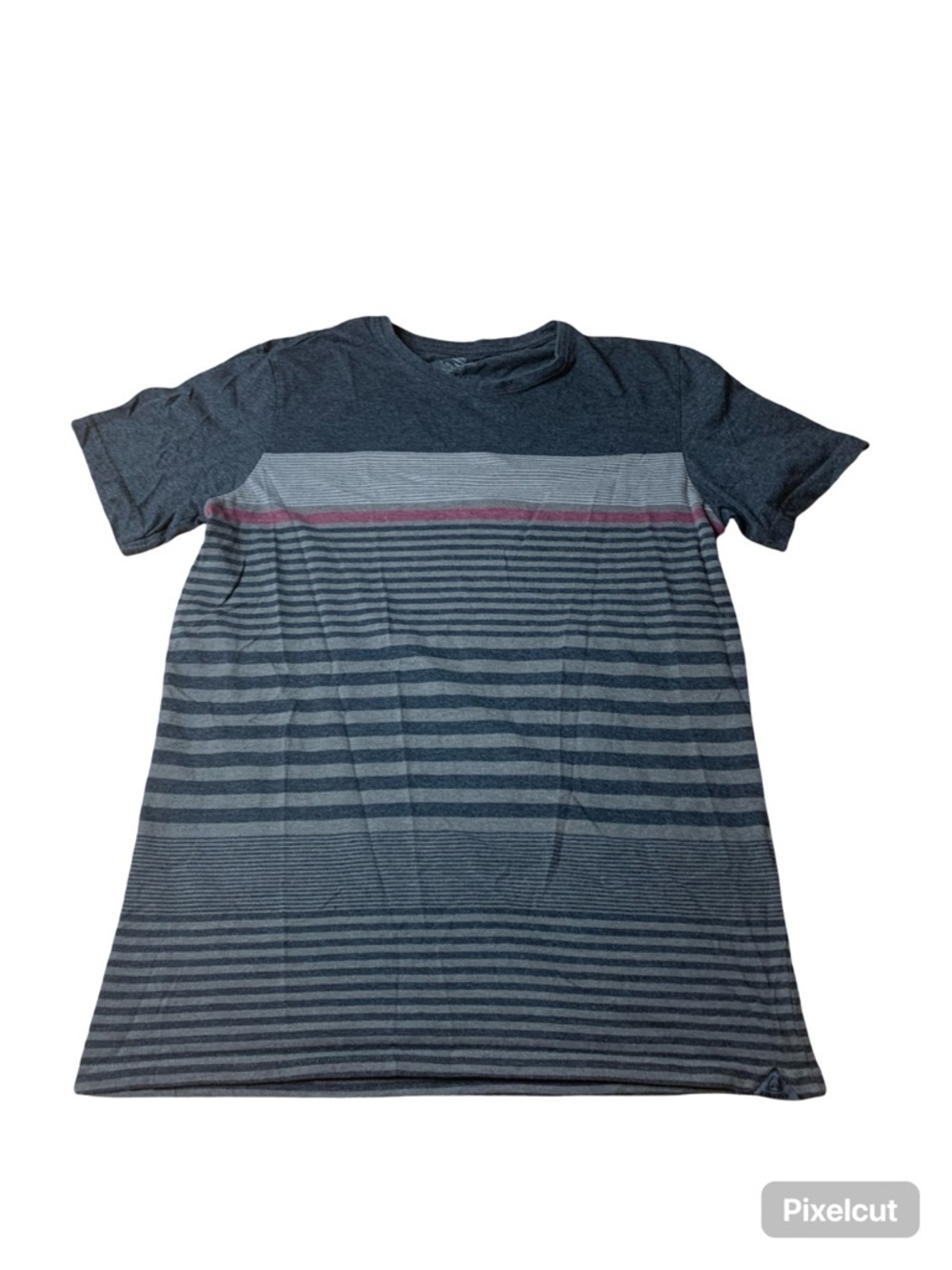 Firefly Men’s Striped Short Sleeve T-Shirt - Charcoal Grey & Red - Size M